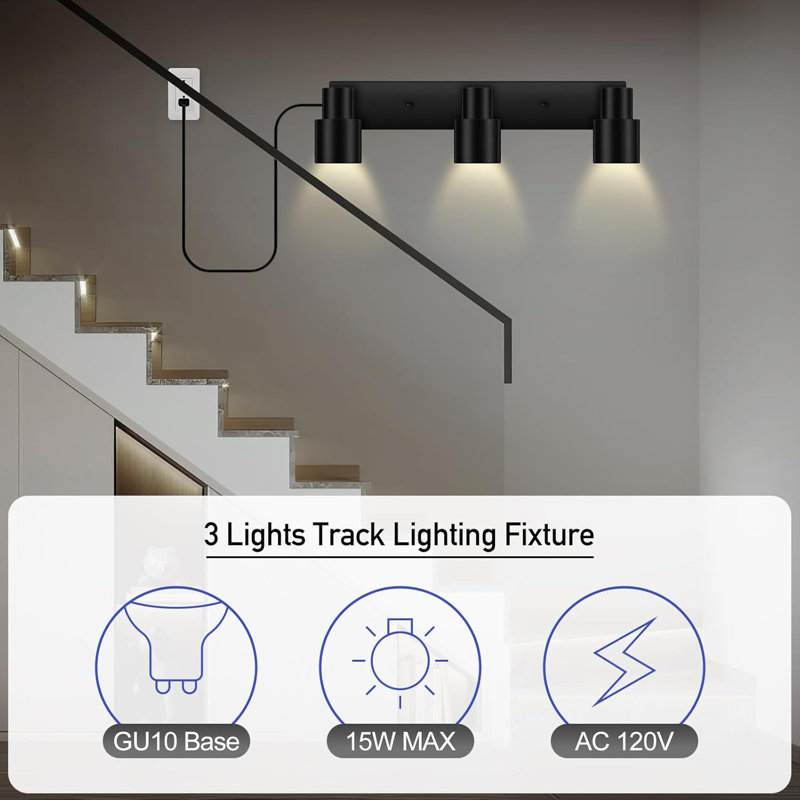 Plug-In Track Lighting LED,, Matte Black