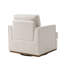 Fauteuil pivotant rembourré avec base en bois massif 33 po Parker Farmhouse-132752301
