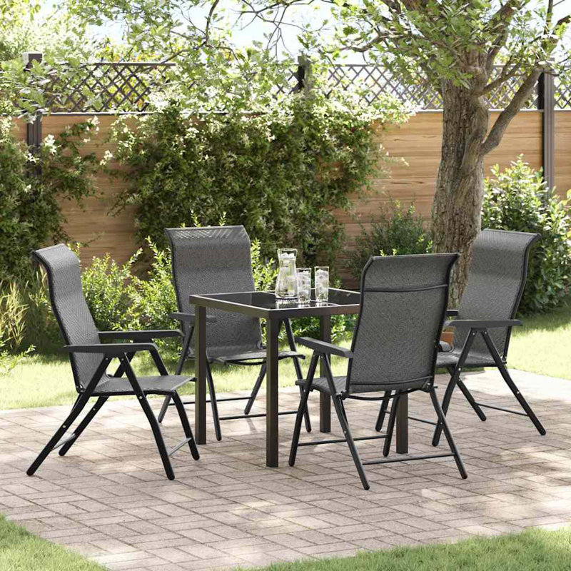4 - Person Patio Dining Set with, Grey, 73cm H x 80cm W x 80cm D