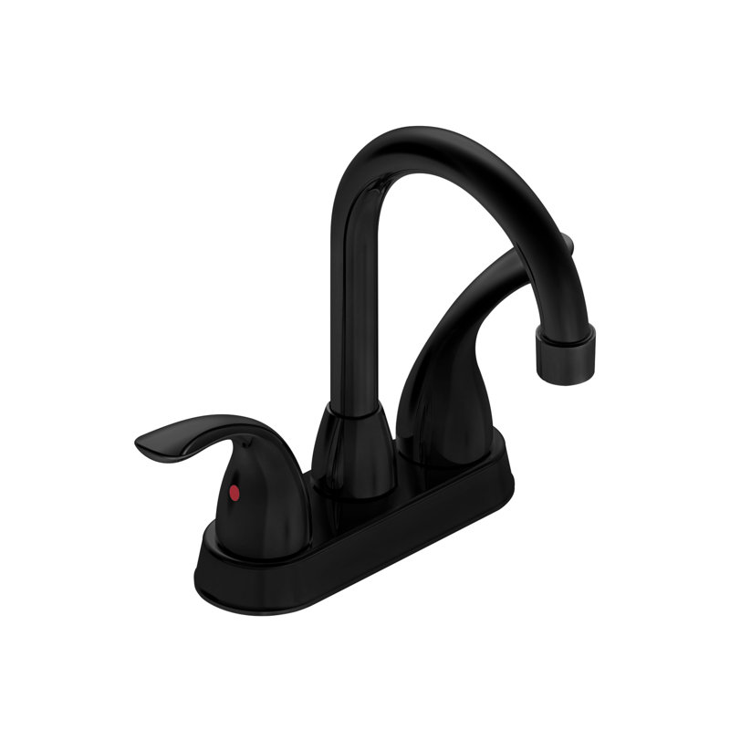 2 Bathroom Faucet 11.73" Matt Black - 360 Swivel Spout And Included Deck Plate In With, Matte Black