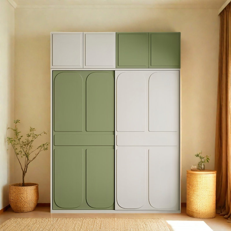 Garde-robe simple de couleur assortie, H 97,64 po x l 62,99 po x P 23,62 po