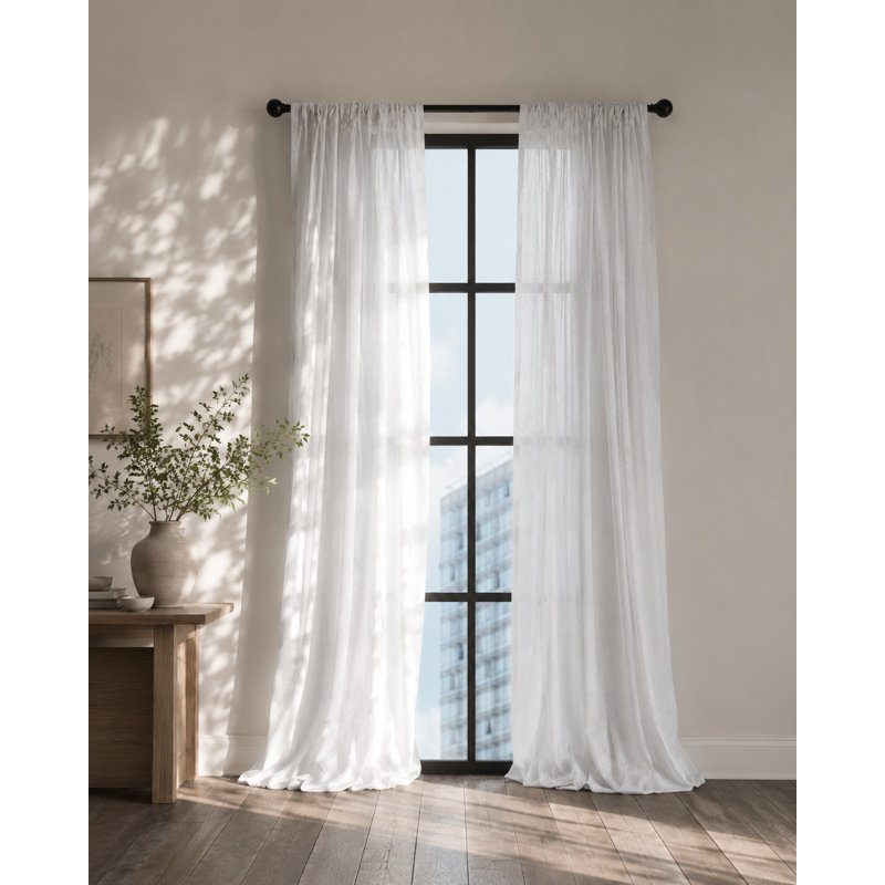 Decklan Semi Sheer Curtain Single Panel, 54" x 84"