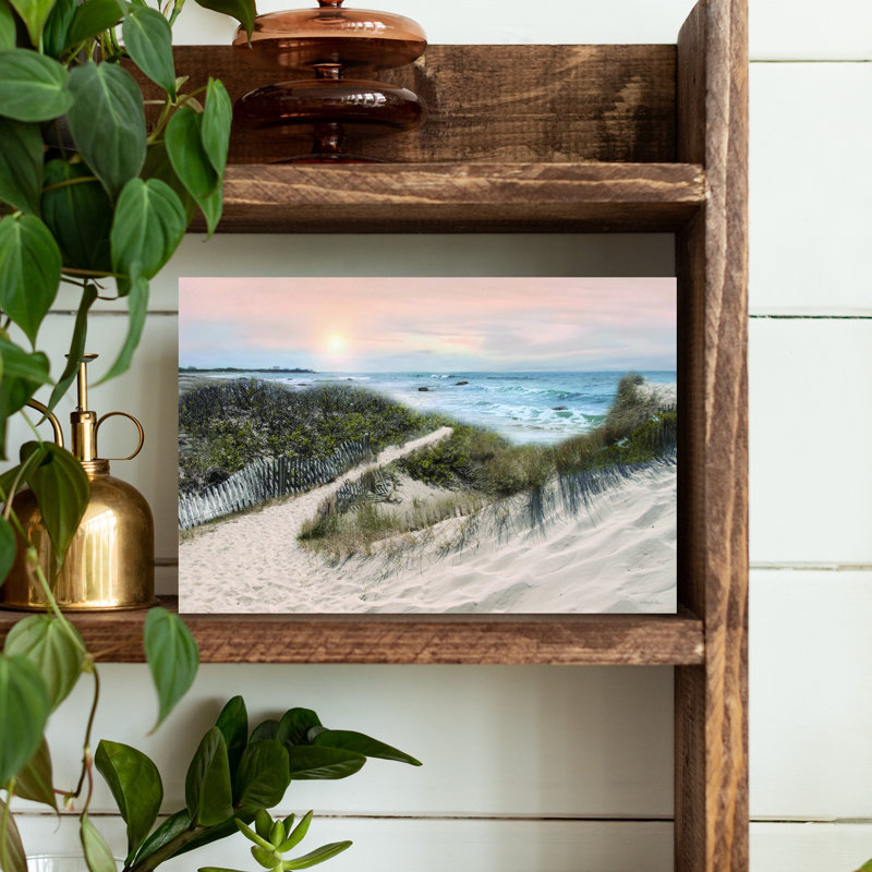 «Beyond The Dunes», art mural abstrait côtier, H 12 po x l 18 po