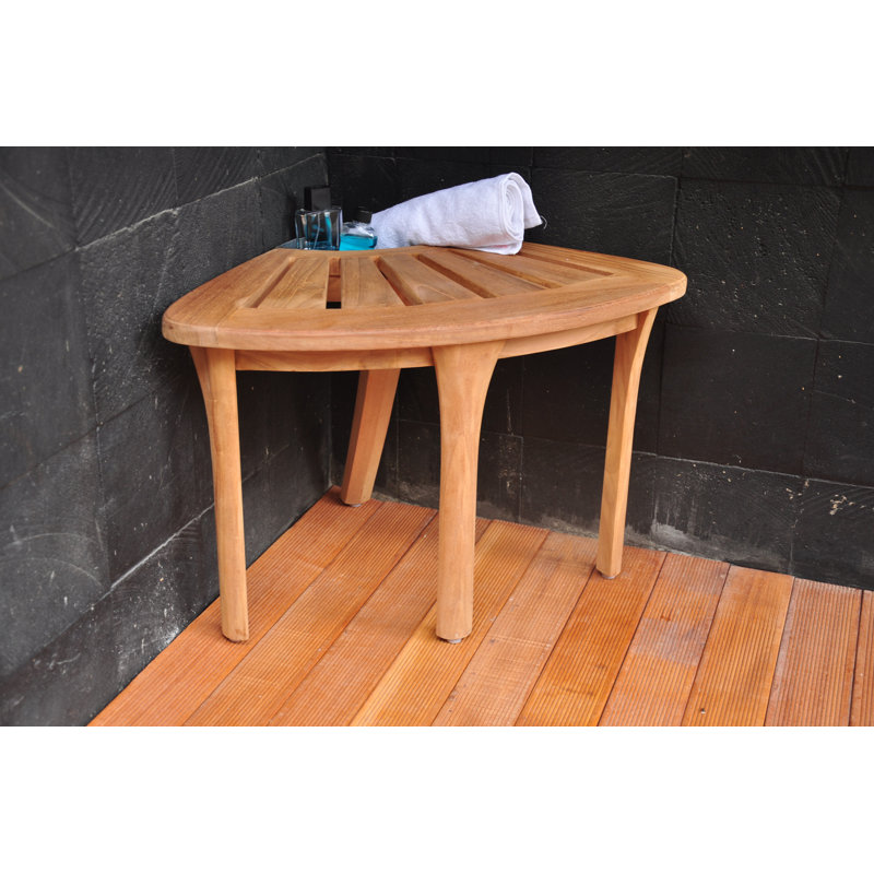 Banc de douche teck l 26,5" Lykins