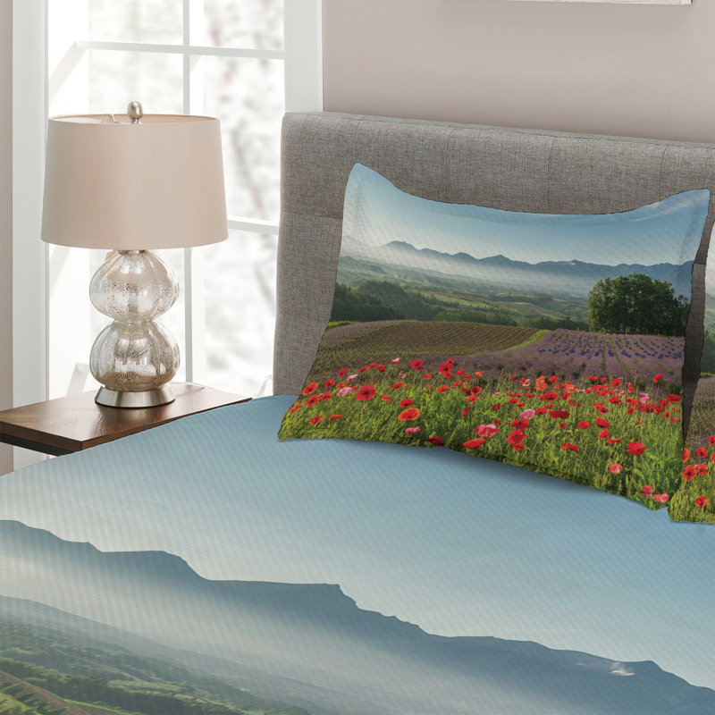 Flower Farmhouse / Country Polyester Coverlet