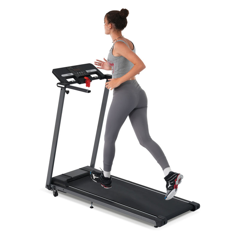 Tapis roulant pliant pour la maison et le bureau, équipement de cardio en métal noir