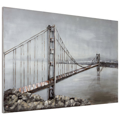 "Bridge" Hand Painted on Iron 3D Wall Art