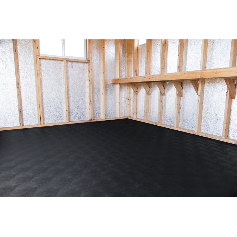 Levant 8 Ft. x 10 Ft. Shed Flooring Roll, Black, 0.08" H x 96" W x 96" D