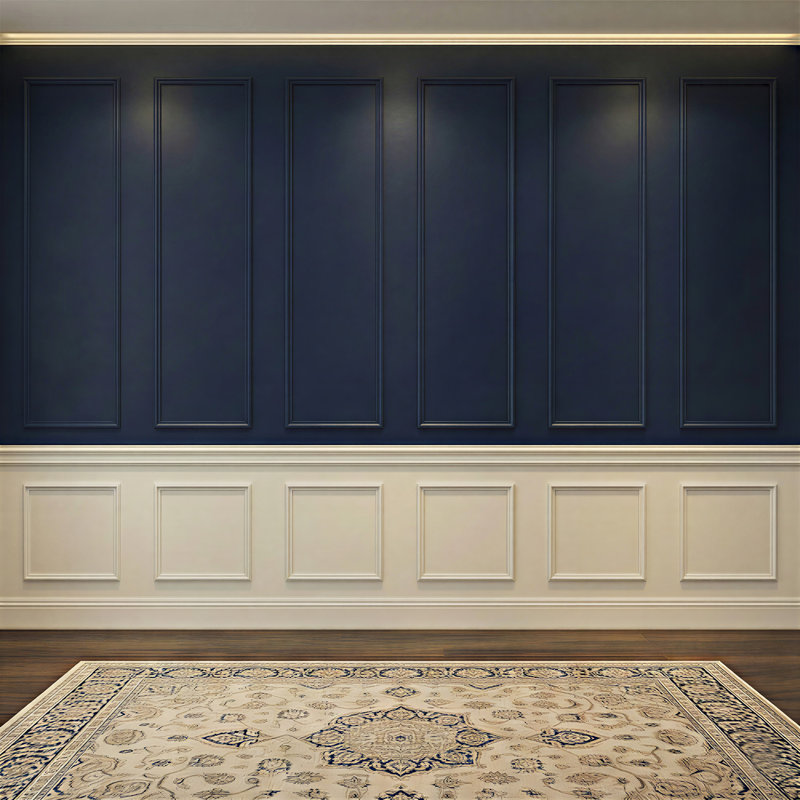 Pre-Cut Wall Molding Kit – 12-Frame Paintable PS Wainscoting Panels for Accent Walls, Adhesive Installation