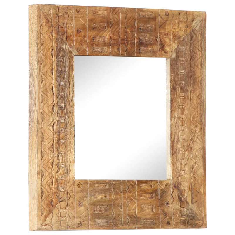 Charest Wood Flat Wall Mirror