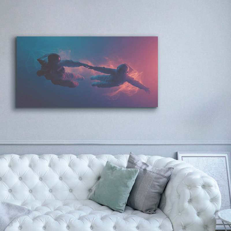  «Galactic Love» par Ann Klee, art mural sur toile, 60 po x 30 po, H 30 po x l 60 po