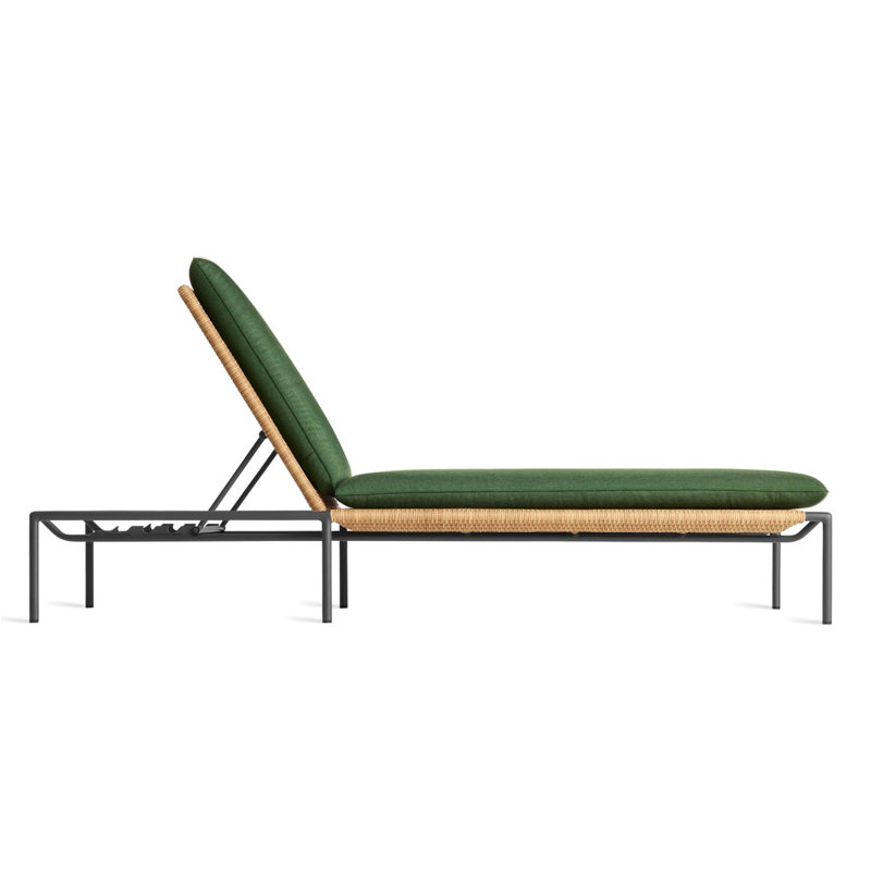 Dog Days Outdoor Chaise Lounge, Charcoal, Sunbrella Ivy