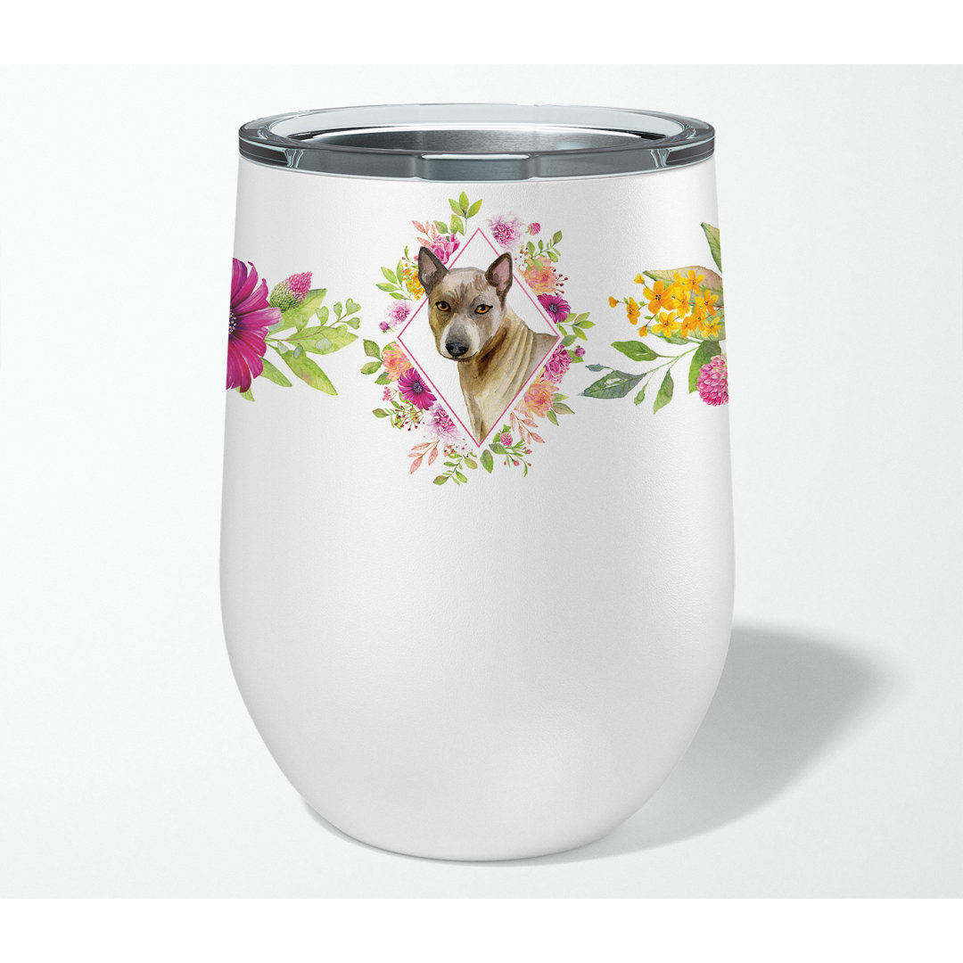 Ebern Designs Ancram 12oz. Double Wall Insulated Stainless Steel Wine Tumbler Ebern Designs Dog 