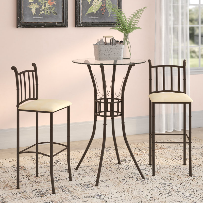 Eastpointe Glass Top Four Leg Dining Set