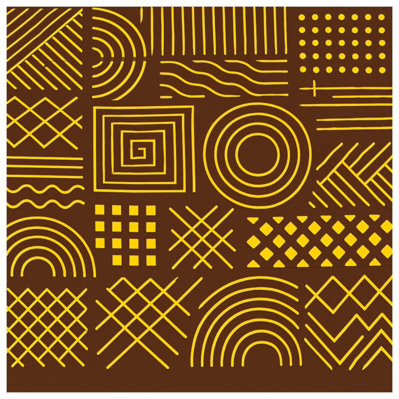 Coussins décoratifs jaunes à lignes géométriques, 20 x 20 inches