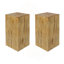 Table de bout MGO à colonne carrée aspect bois, H27,75 po, finition vieillie d'aspect bois, mélange avec différentes hauteurs, utilisation intérieure / extérieure, couleur naturelle-1485843303-1485843301