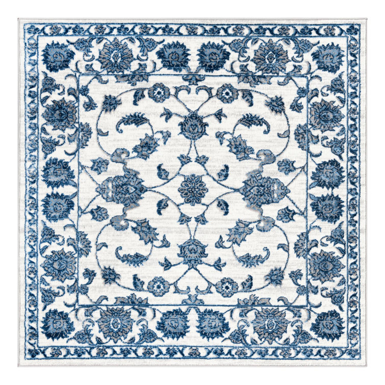 Tapis ivoire / bleu Muth