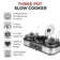 Tower T16015 Three Pot Slow Cooker with Independent Temperature Controls, Keep Warm Function, 4.5L, Stainless Steel