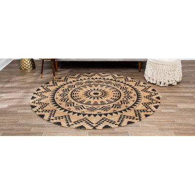 Zinia Hand-Woven Round Jute and Sisal Rug