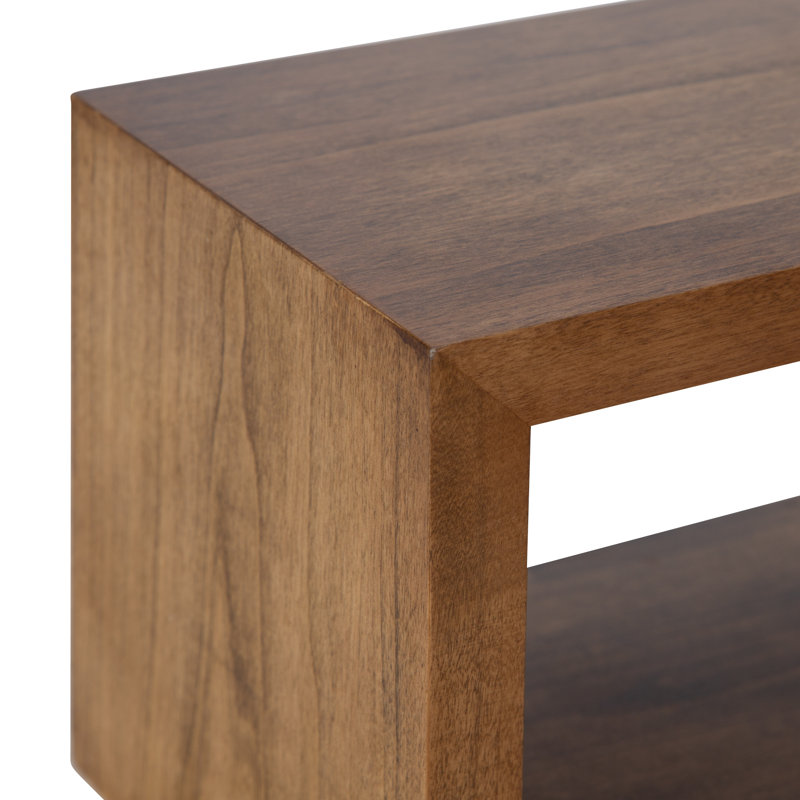 Tablette flottante en bois massif Robin, H 8 po x l 30 po x P 8 po, Brun rustique