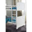 Transitional Style Twin Full Bunk Bed, White, Plank Design, Panel Headboard & , Reversible , Bracket Feet, Joint System Bed With And Headboard, Solid Wood Construction