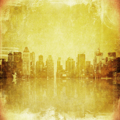 New York skyline 1 Piece Wrapped Canvas Wall Art