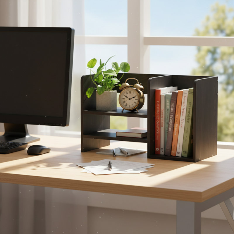 Organisateur de rangement de bureau moderne, Espresso