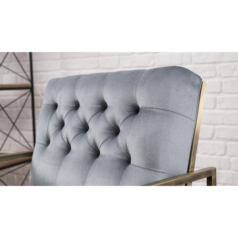 Fauteuil Aldobrando, 100 % polyester gris