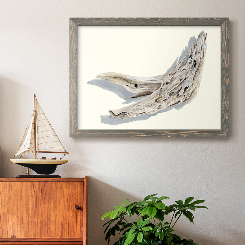 «Driftwood Study III», peinture sur toile encadrée, H 18 po x l 26 po x P 1,5 po, Gris