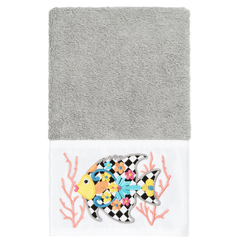 Débarbouillette en coton FELIZ, Gris clair