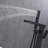 Matte Black Bathtub Faucet With Hand Shower - Lever Handle, Stainless Steel Hose, Rust & Corrosion Resistance Modern Shower, Waterfall Spout, Material