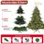 Arbre de Noël pleine forme avec 350 lumières UL - branches mixtes en PE / PVC, 1129 pointes, base large pour les espaces spacieux, structure à charnières, support en métal stable-250818441