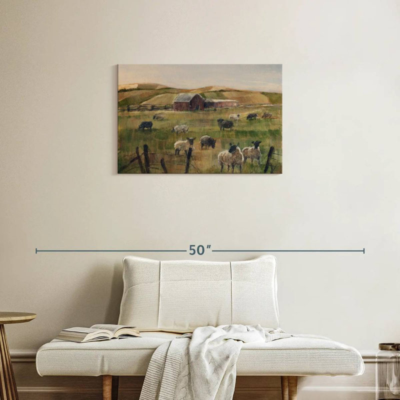 Alvord Moutons qui paissent I, H 20 po x l 30 po