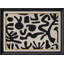 «Black and Beige Organic Shapes Abstract», reproduction d'art sur papier encadrée-370755584-370755585