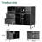 Flip-Top Storage Cabinet With 2-Outlet Power Strip And Drawers-498807723