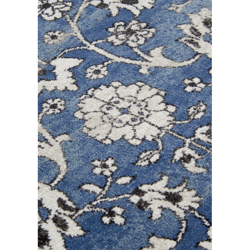 , Blue/Cream Kollektion 1869 No Pattern And No Solid Colour Area Rug, Rectangle 200 x 280cm