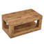 Table basse moderne à 2 niveaux pour mobilier de salon, table centrale rectangulaire avec tablette de rangement ouverte. La table basse à double couche est fabriquée en panneau de fibres à densité moyenne. Assemblage stable et durable, facile-2114837942
