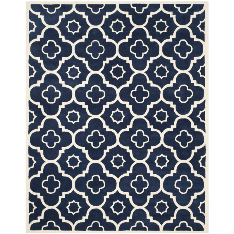 Carolene Hand Tufted Wool Geometric Rug, Rectangle 8' x 10'