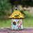 9"H Garden Resin Birdhouse with Roof,Yellow-1527552625