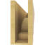 Corbeau en bois de cèdre méditerranéen brut l 5 po x P 30 po x H 10 po-88291010