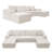 Boneless U-Shaped Sectional Sofa with 2 Ottomans, Plush Corduroy Fabric Modular Couch, No Assembly Required, Upholstered Seating Group, 6-Seat Capacity-219063391