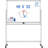 Large Rolling White Board Easel On Wheel, Maxtek 48X32 Inches Double-Sided Mobile Whiteboard, Reversible Magnetic Dry Erase Board Easel Standing Whiteboard On Wheels For Home Office Classroom-100508413