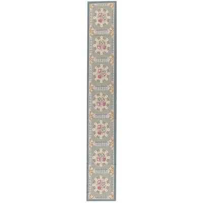 Tapis vert et vert noué à la main de haute qualité