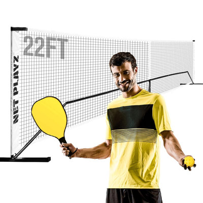Net Playz 22ft Pickleball Net, Portable Easy Setup Regulation Size for Outdoor Backyard