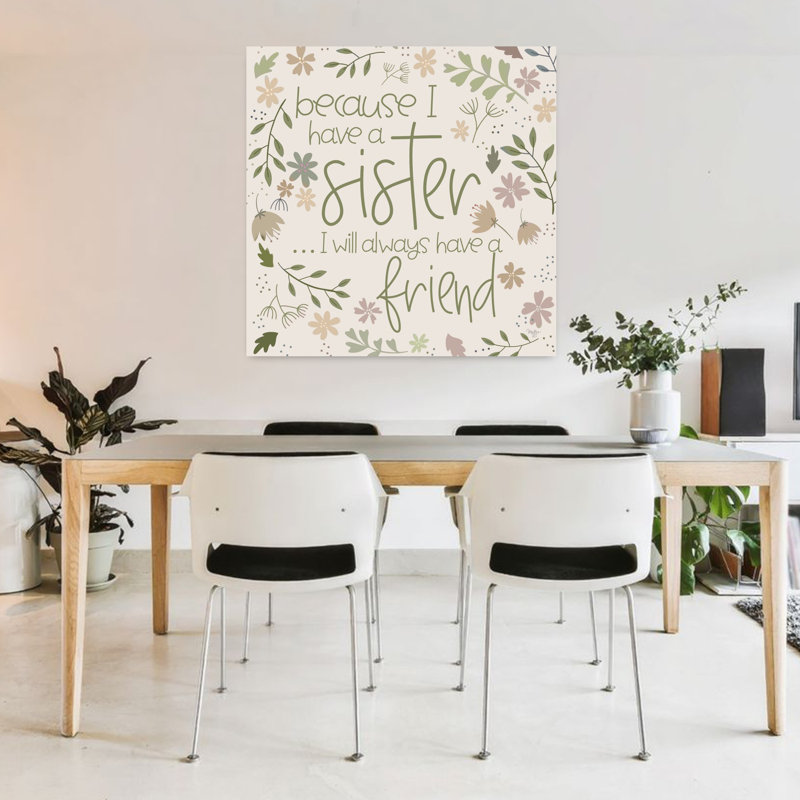 A Sister, art floral contemporain, H 36 po x l 36 po