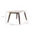 Alycea 64 Inch Modern Marble Top Dining Table, Tapered Wood Legs, White, Brown