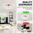  20" Crystal Ceiling Fan With LED Light And Remote, Double Ring Modern Flush Mount Hidden Blades Ceiling Fan-862564612