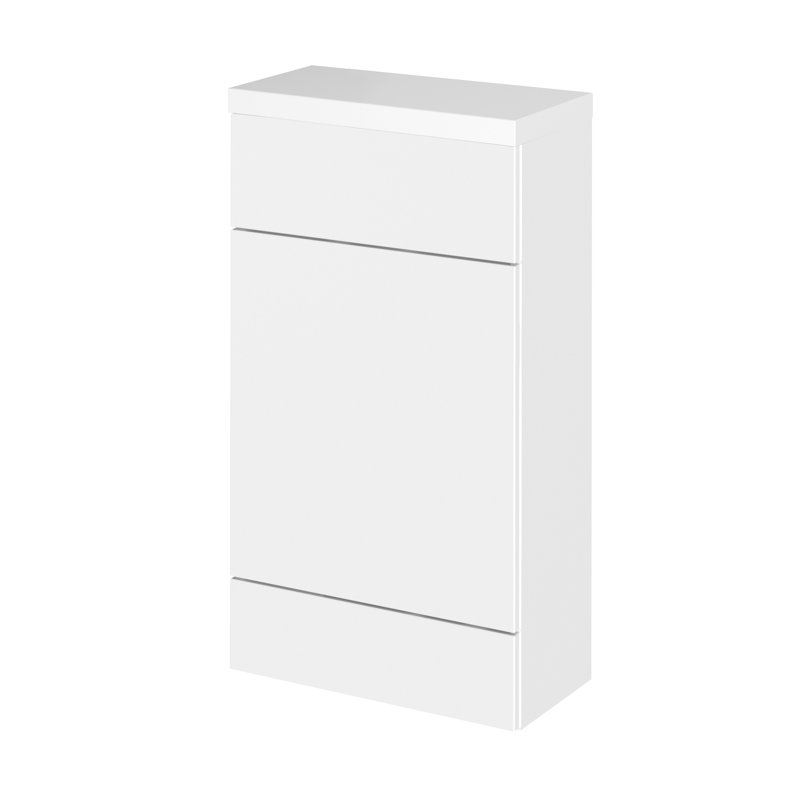 Maddalena Under Sink Cabinet, Gloss White, 50.5Cm W x 90.4Cm H x 26Cm