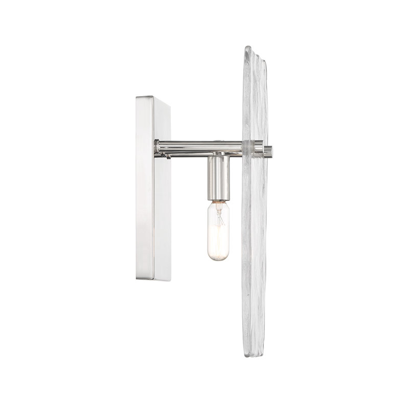Genry 1-Light Wall Sconce in Chrome, Chrome