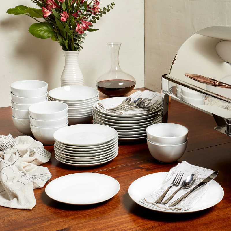 Winston Porter Eugen Porcelain China Dinnerware Set & Reviews | Wayfair